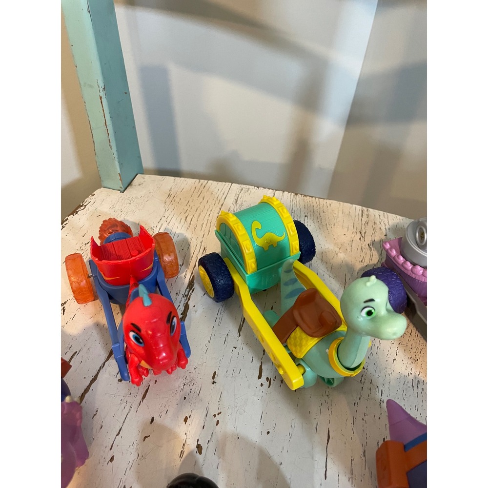Disney Jr Dino Ranch Toys Lot Action Figures Dinosaurs Chariot Ranchers Cart - Picture 5 of 11